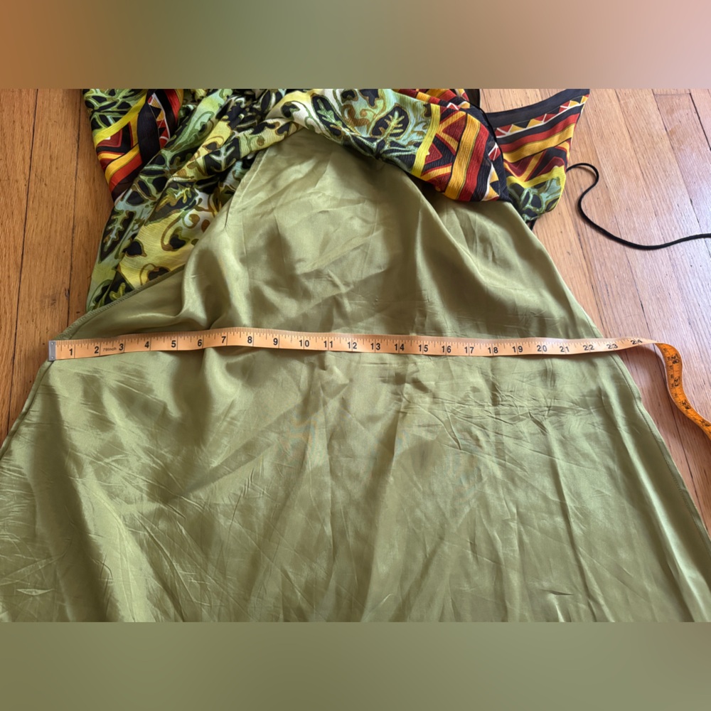 90s Vintage Nicole Miller Studio Silk Scarf Style Dress Sz 8 - Picture 8 of 9